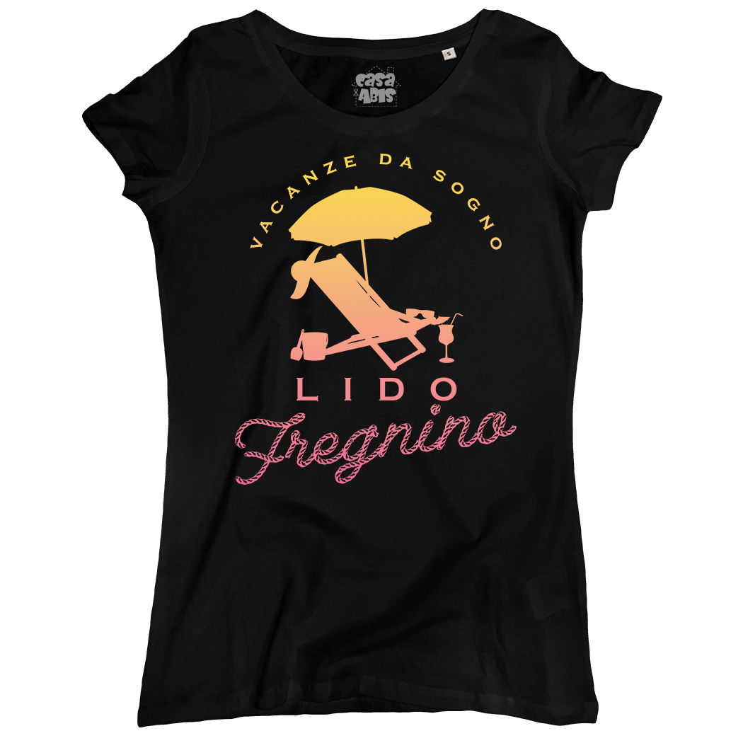 T-SHIRT DONNA - LIDO FREGNINO black