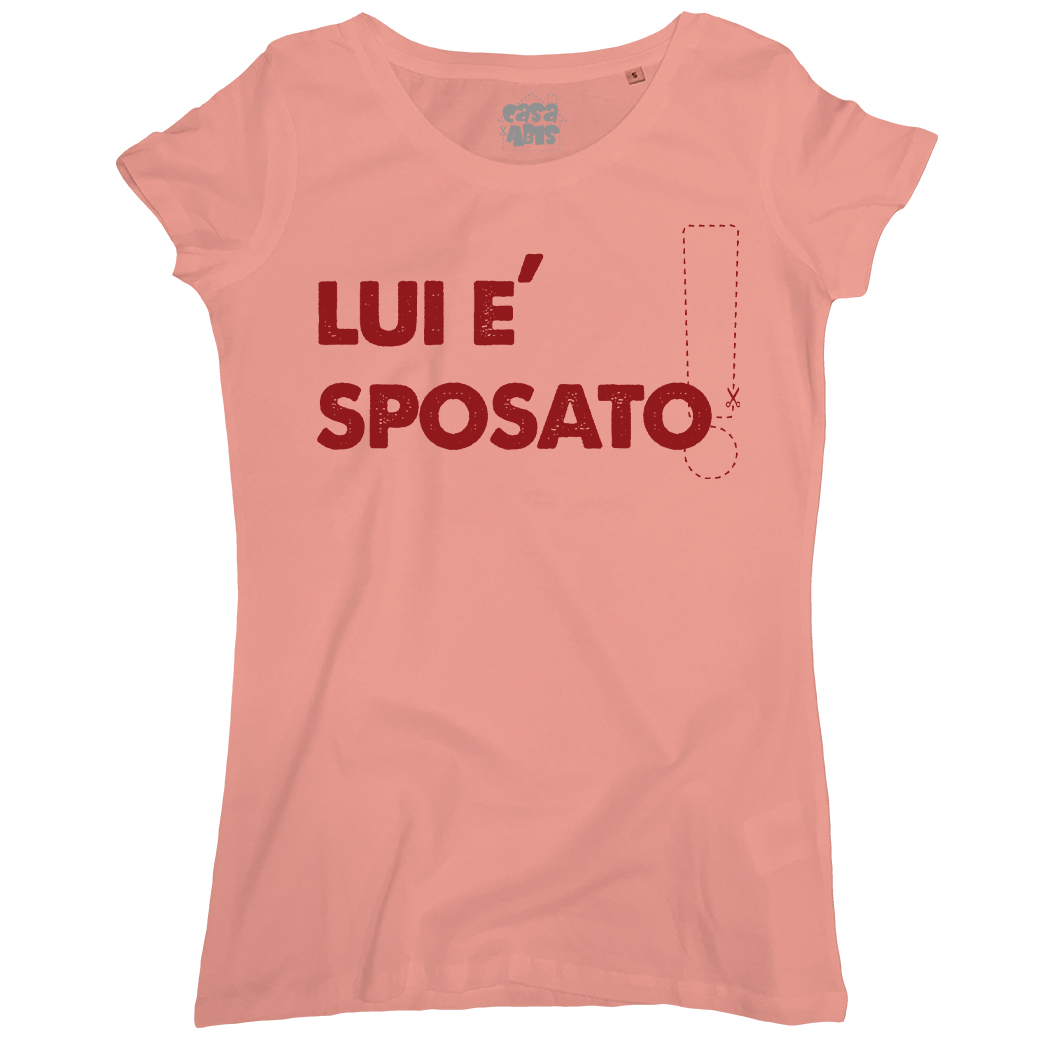 T-SHIRT DONNA - LUI E' SPOSATO rose-clay