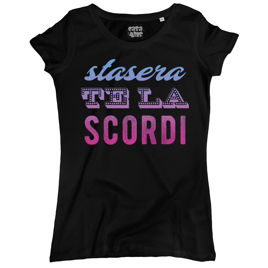 T-SHIRT DONNA - STASERA TE LA SCORDI black