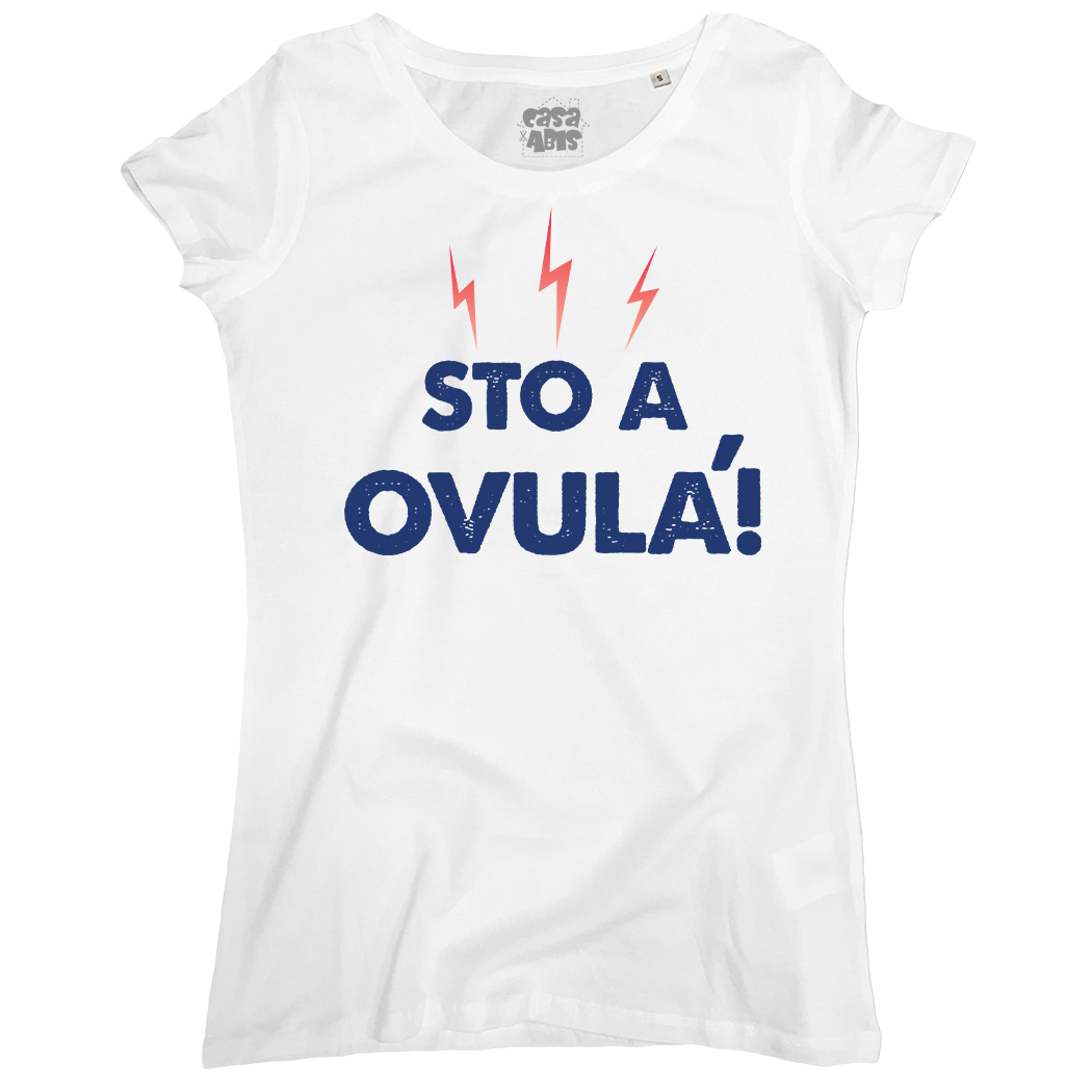 T-SHIRT DONNA - STO A OVULA' white