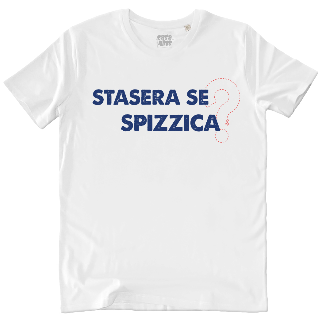 T-SHIRT UNISEX - STASERA SE SPIZZICA white