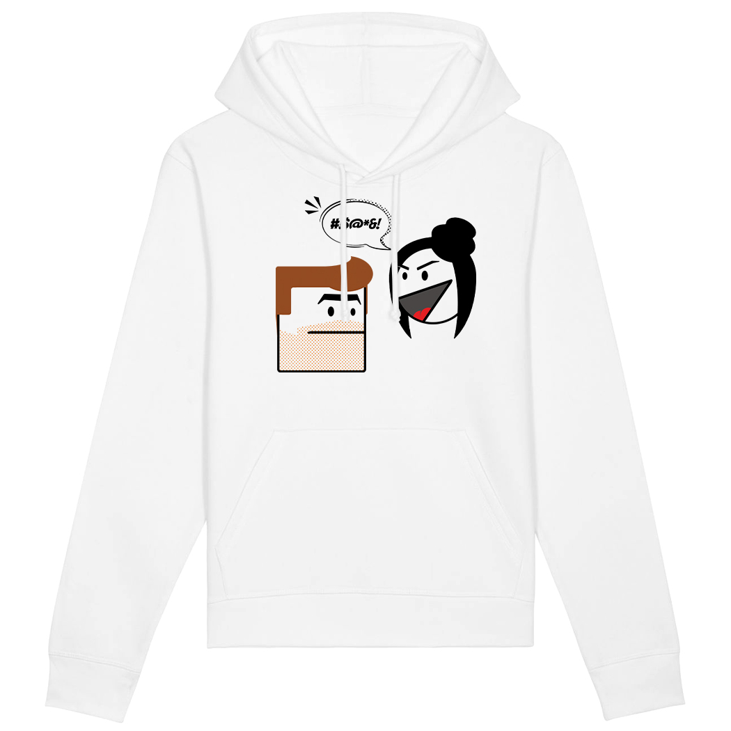 FELPA CAPPUCCIO - THE DUO white